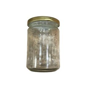 Gold-Lidded Glass Jars Set of 8 (Used - Good Condition) 🫙